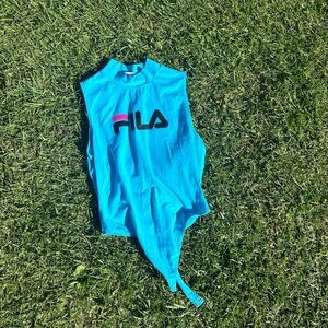 Fila Blue Sleeveless Bodysuit
